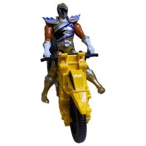 Power Ranger Gold Ranger Figure and Motorcycle